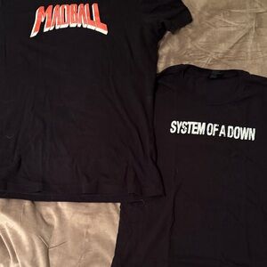 Black Graphic T-Shirts Set